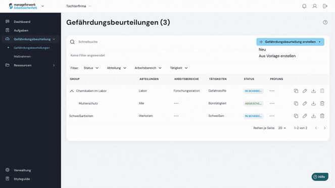 manageforwork | Arbeitssicherheit