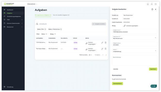 manageforwork | Datenschutz